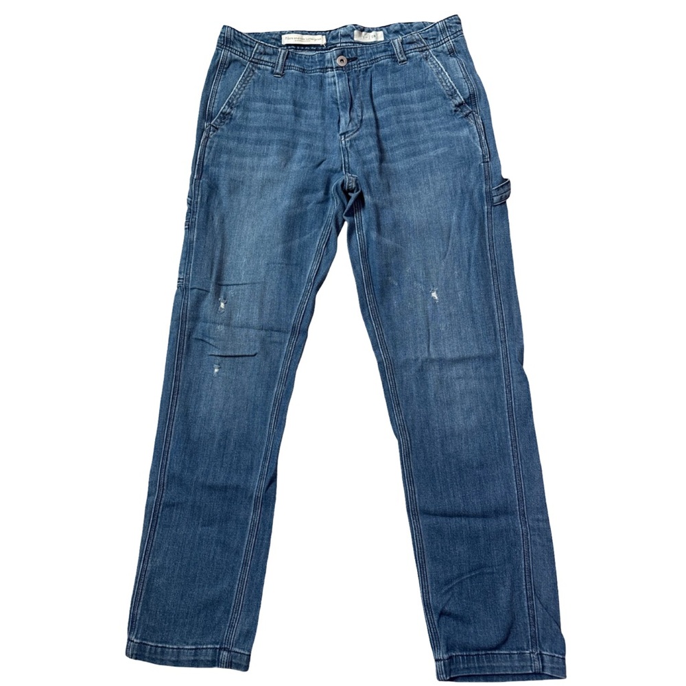 Pilcro and The Letterpress Carpenter Jeans Straight Leg Utility Denim